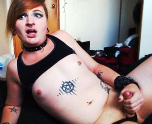 Naughty PIERCED AND Inked TRANS Damsel CAN'T WAIT TO Jizz